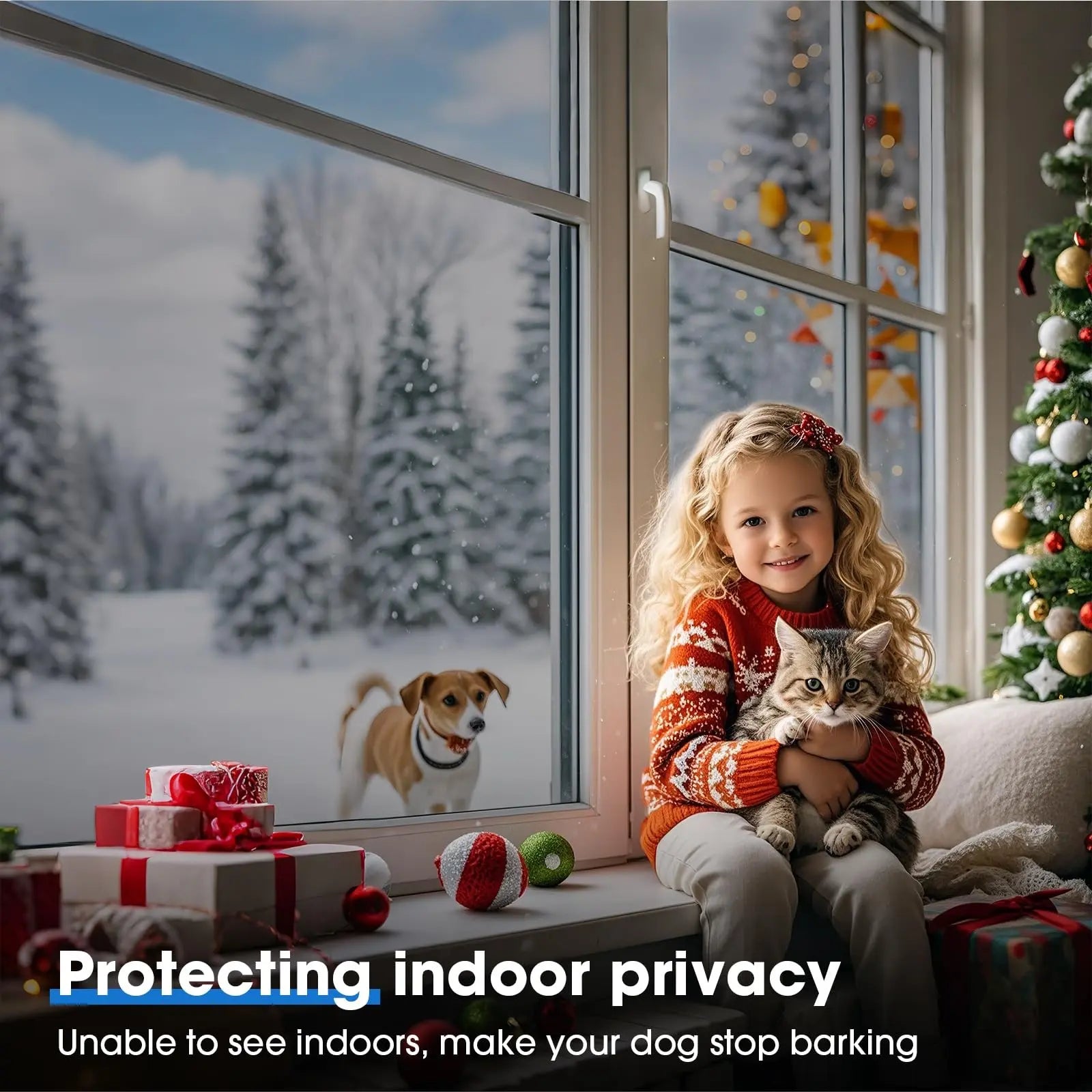 One-Way Privacy Window Film, Reflective Insulation Mirror Surface, Static Adhesive, UV Protection, Daytime Indoor Privacy, Silver Color, Window Privacy Films